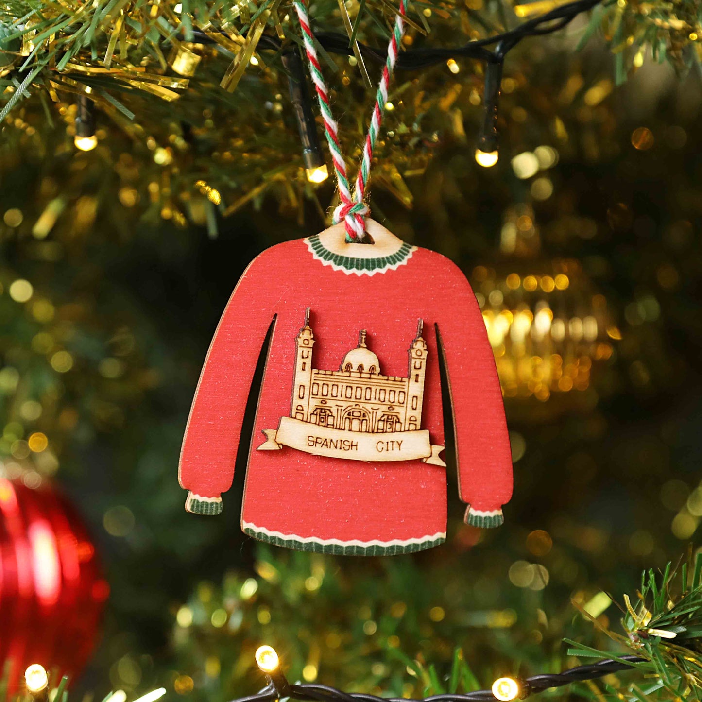 Spanish City Christmas Jumper Decoration - For The Love Of The North
