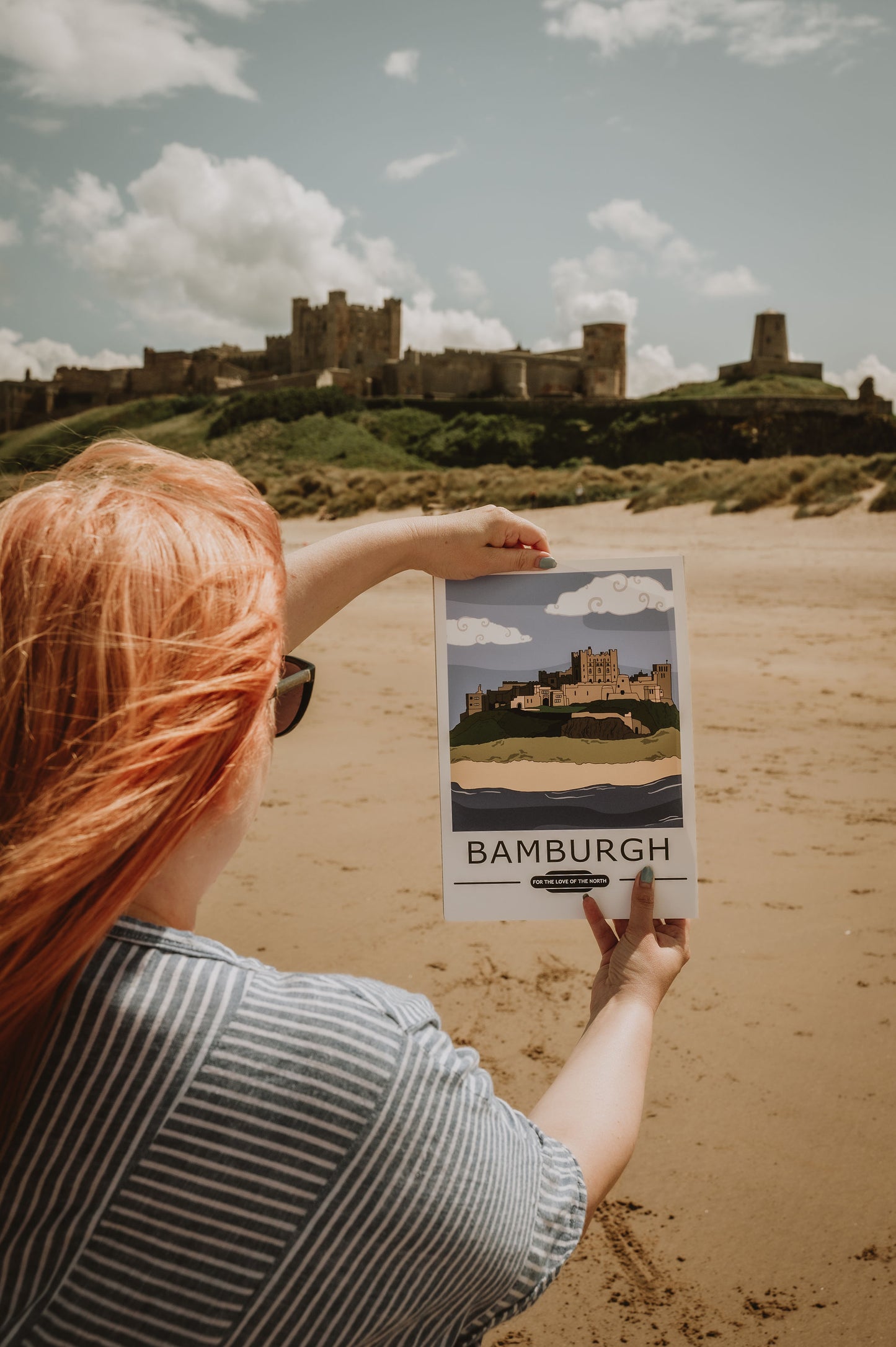Bamburgh Vintage Style Print - For The Love Of The North