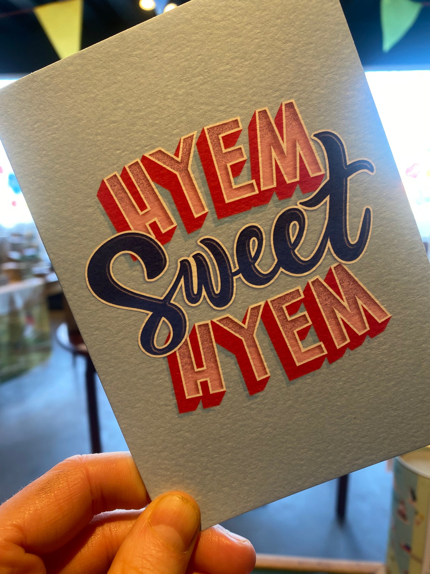 Hyem Sweet Hyem Portrait shape card
