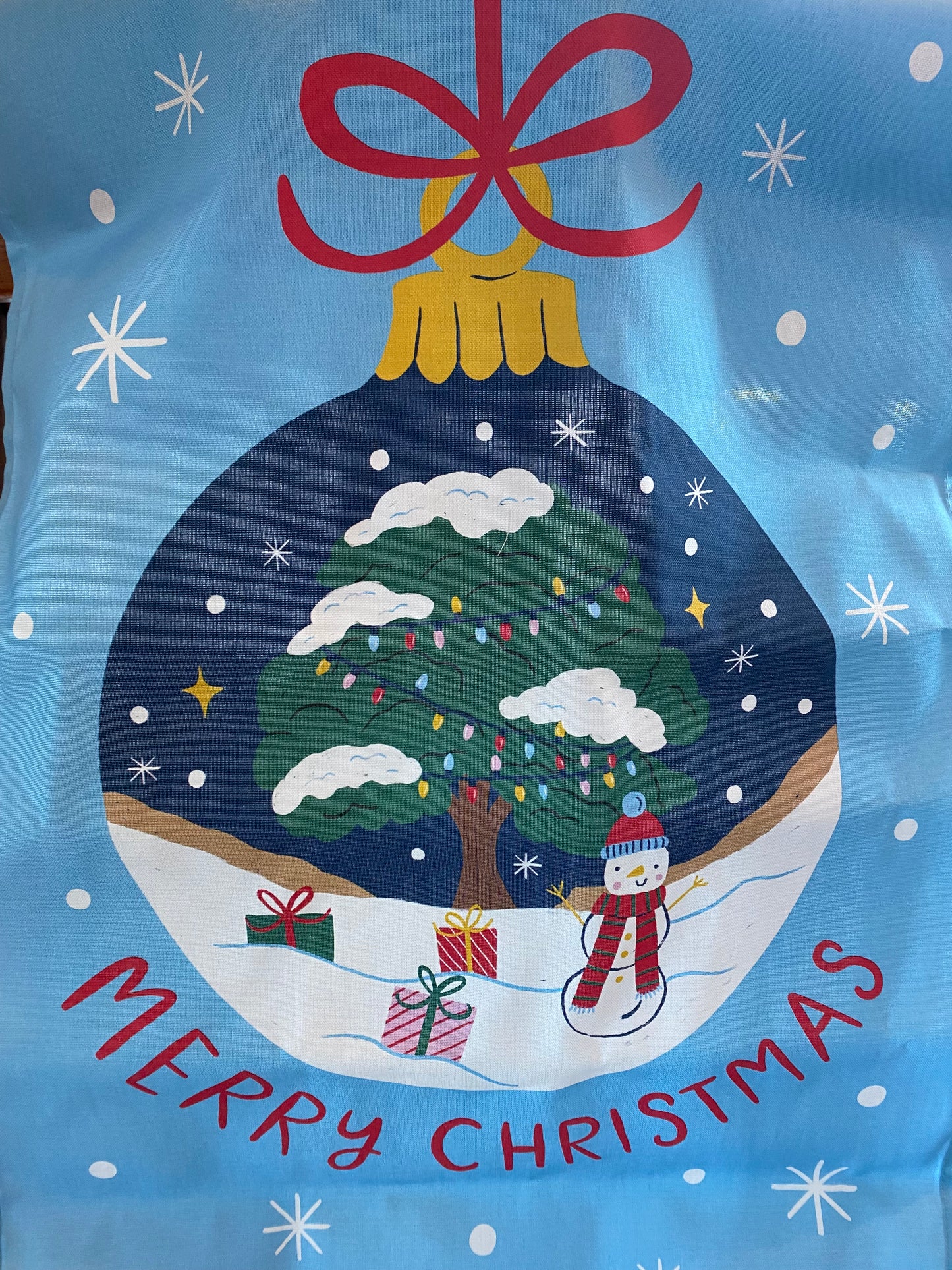 Christmas at Sycamore Gap Tea Towel - 100% Organic Cotton