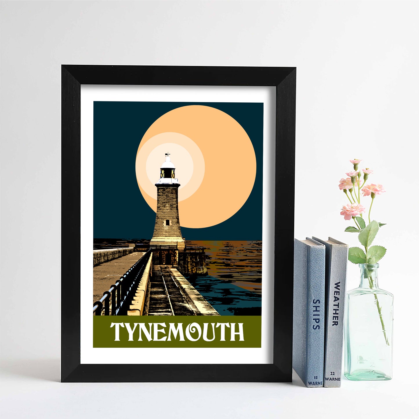 Tynemouth Pier at Night Print - For The Love Of The North