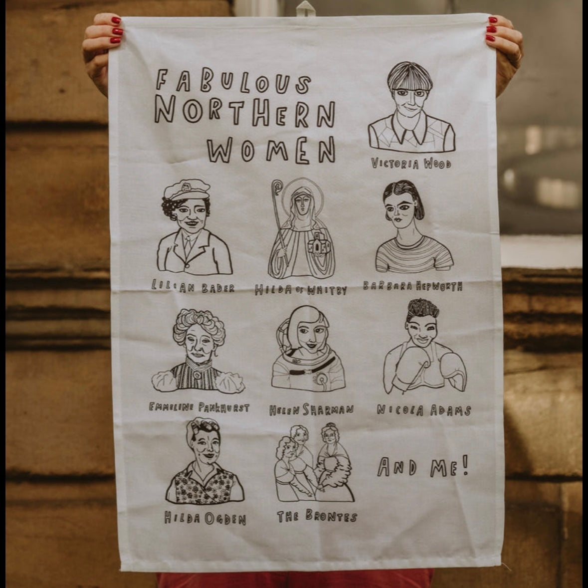 Fabulous Northern Women Tea Towel - 100% Organic Cotton - For The Love Of The North