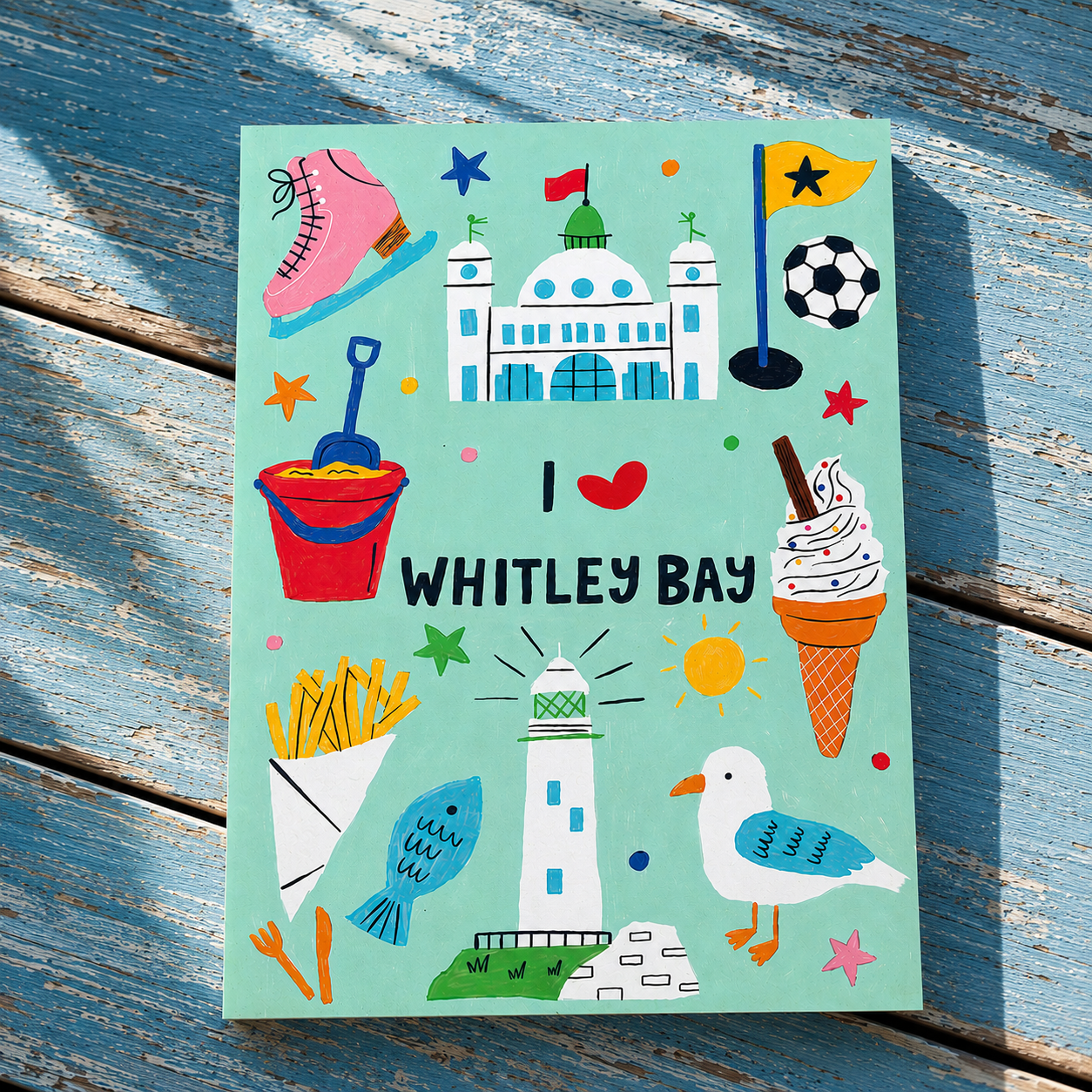 I ❤️ Whitley Bay A6 Notebook