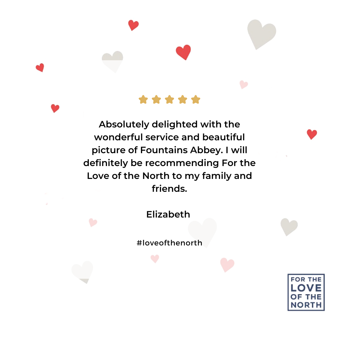 Fountains Abbey Vintage Style Print - For The Love Of The North