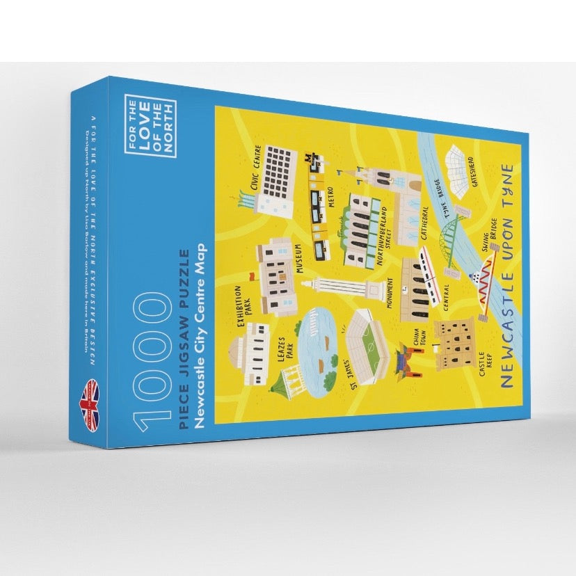 Newcastle City Centre Map 1000 piece Jigsaw - For The Love Of The North