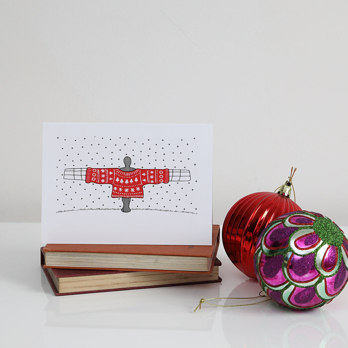 Christmas Jumper Angel of the North card For The Love Of The North
