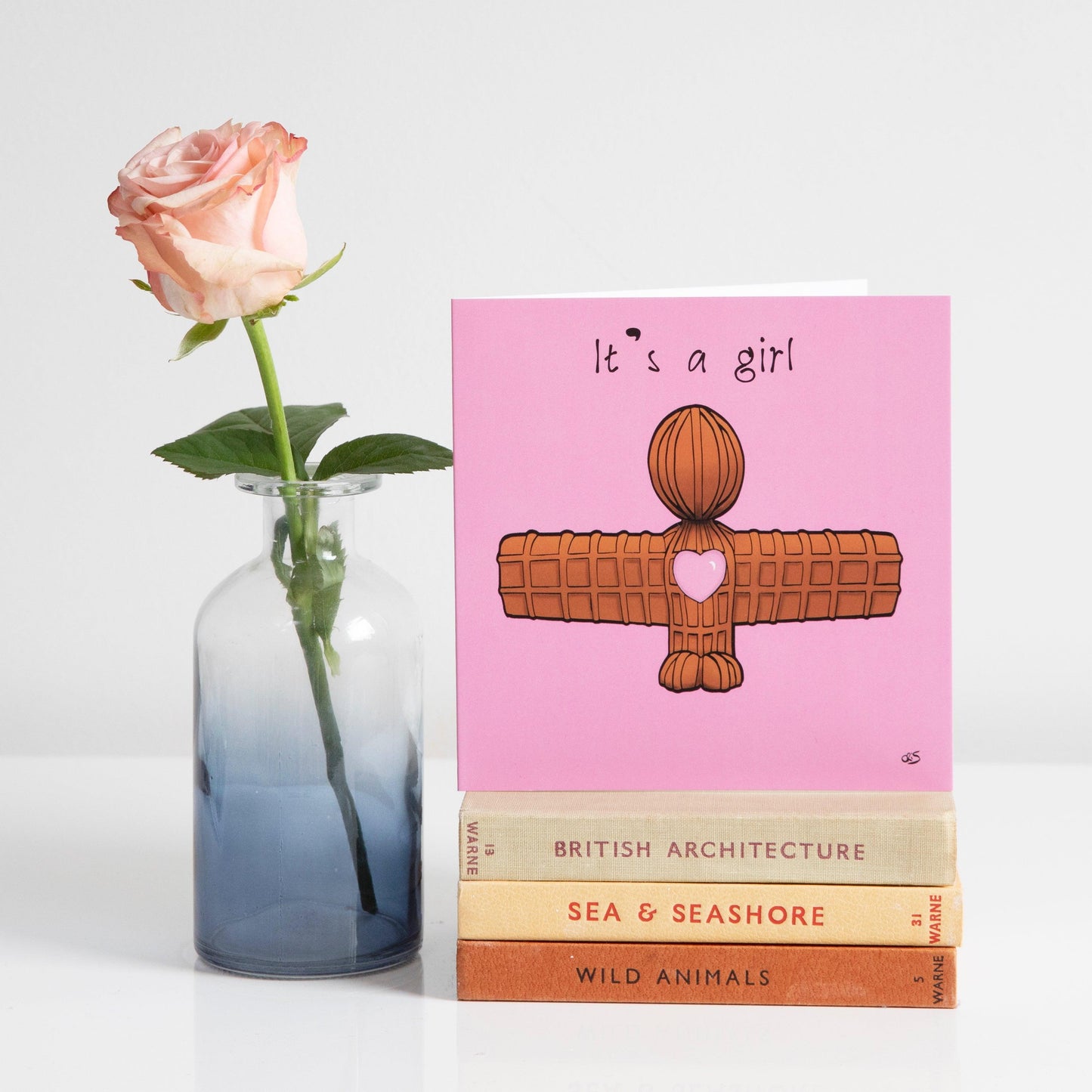 It’s a Girl - Pink Wor Angel card - For The Love Of The North