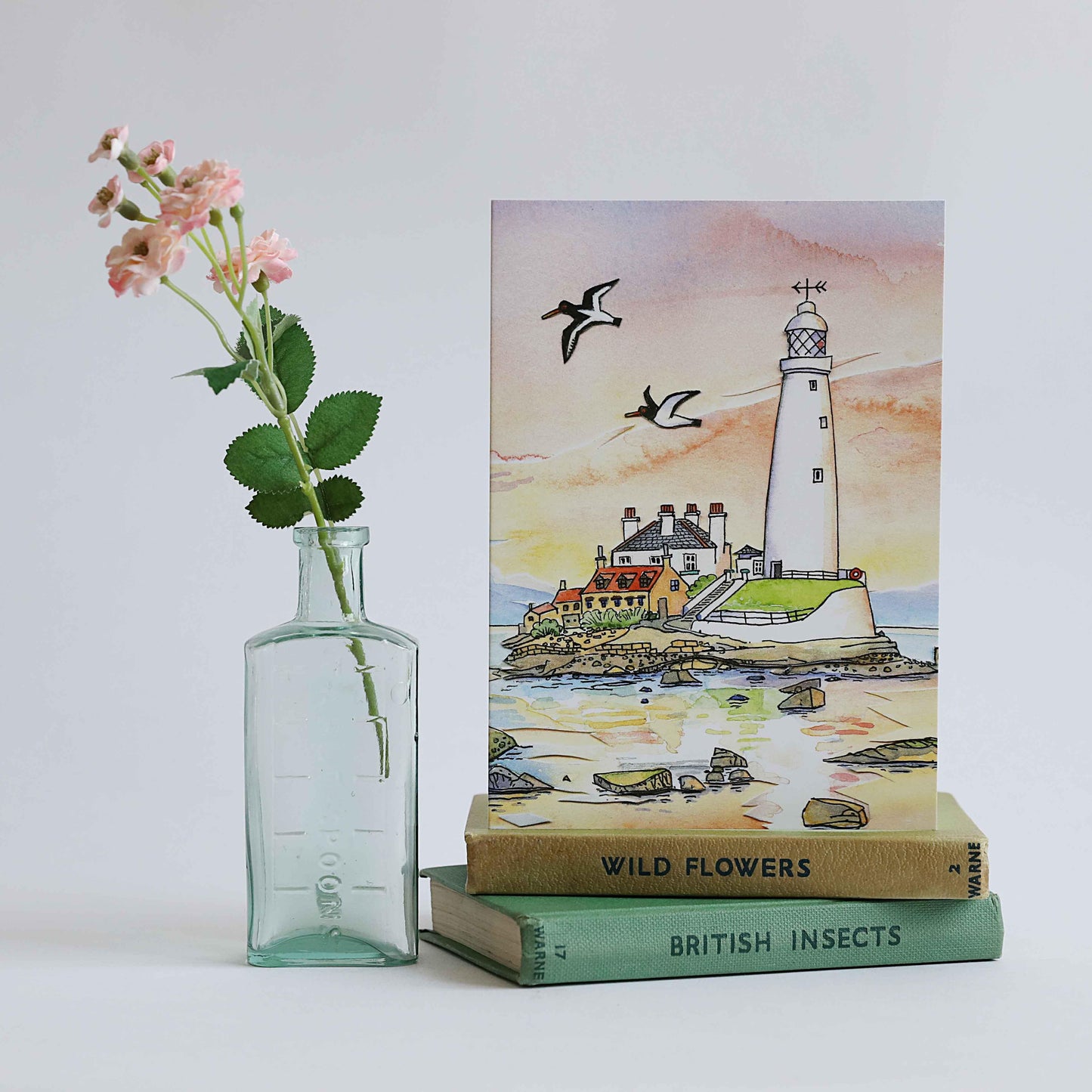 St Mary’s Lighthouse Sunrise, Whitley Bay card - For The Love Of The North