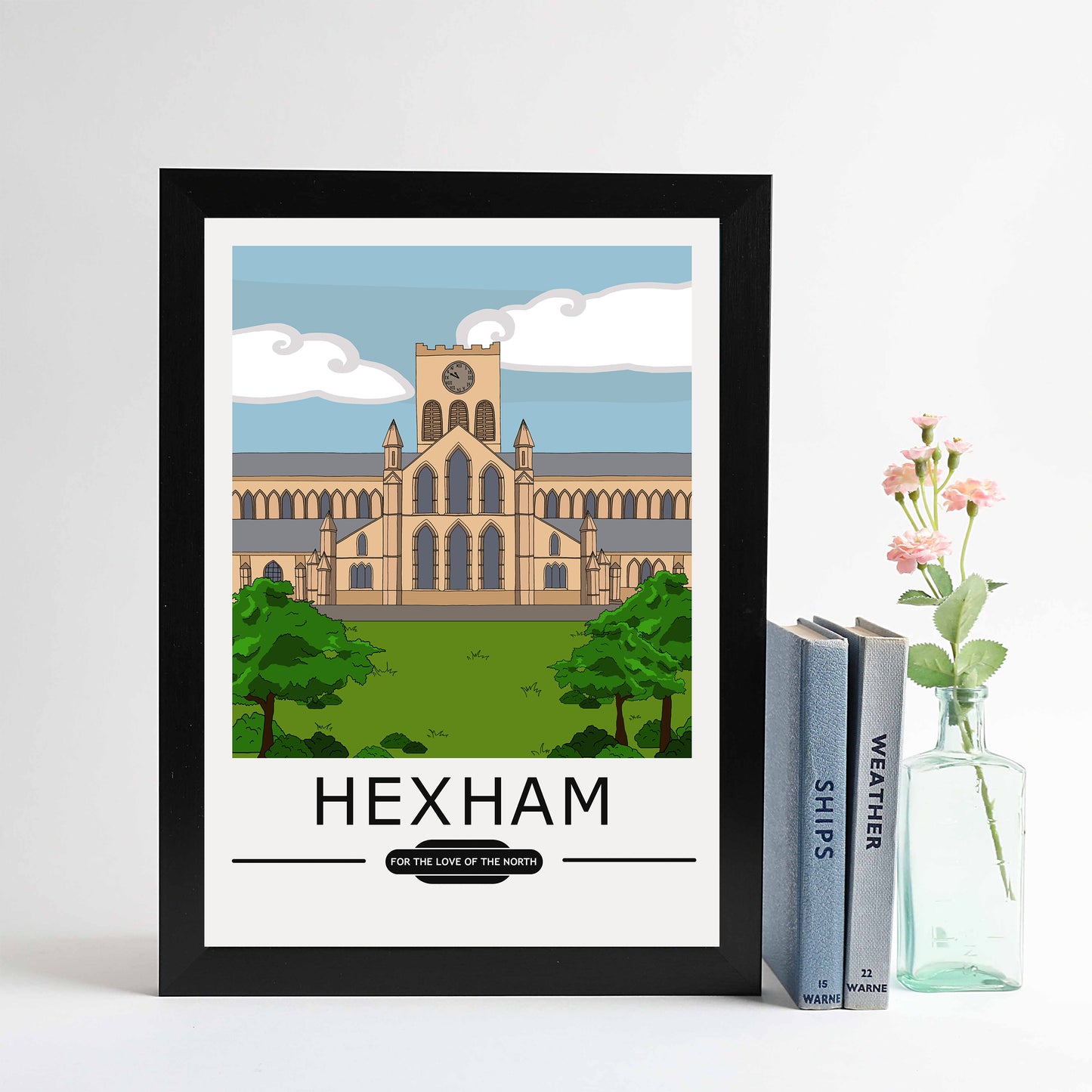 Hexham Abbey Vintage Style Print - For The Love Of The North