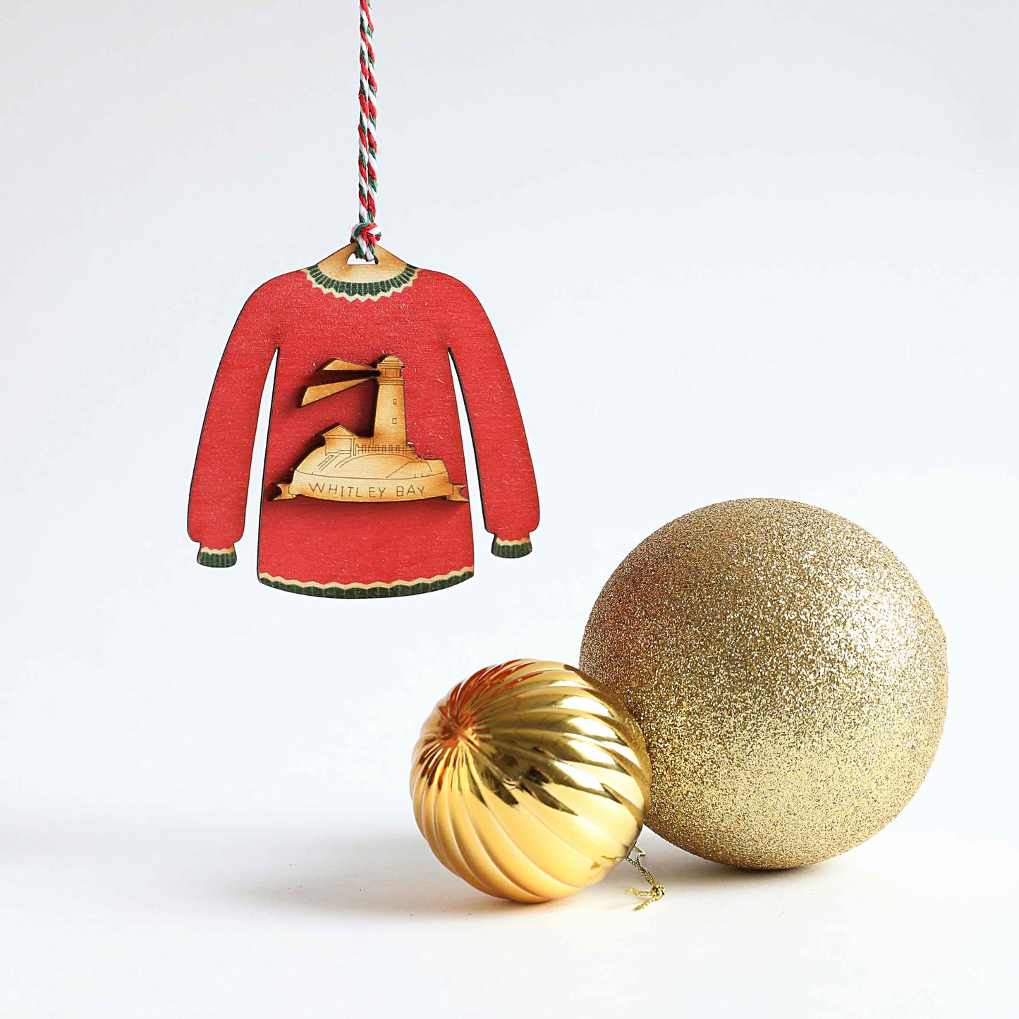 St Mary's Lighthouse Christmas Jumper Decoration - For The Love Of The North