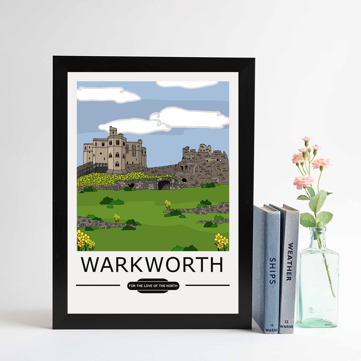 Warkworth Vintage Style Print - For The Love Of The North