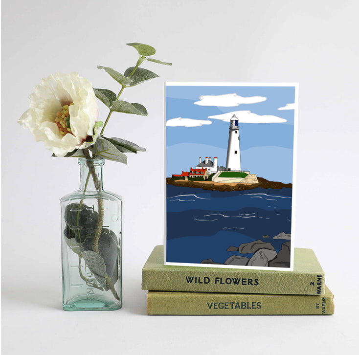 St Mary’s Lighthouse Vintage card - For The Love Of The North