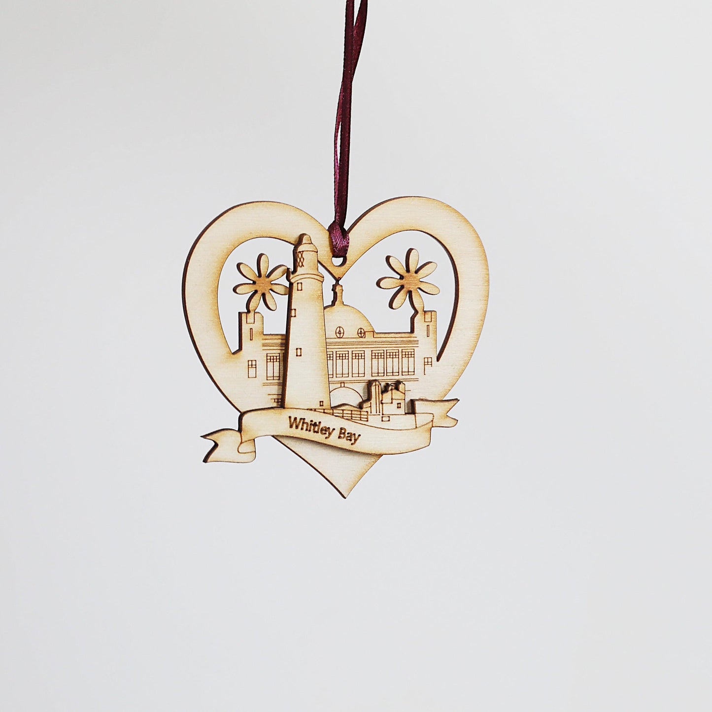 Whitley Bay double wooden decoration - For The Love Of The North