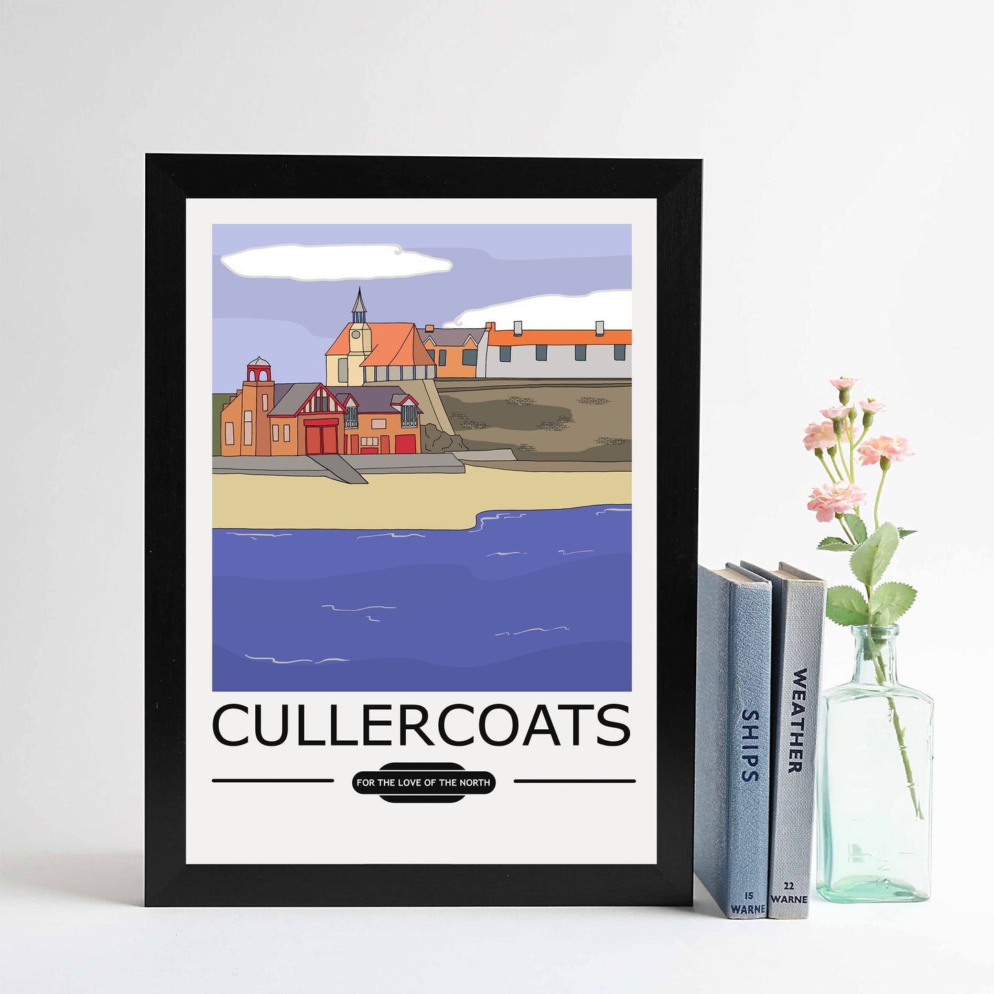 Cullercoats Bay Vintage Style Print - For The Love Of The North
