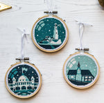 Load image into Gallery viewer, Whitley Bay &amp; Cullercoats Christmas Bauble Cross Stitch Kit
