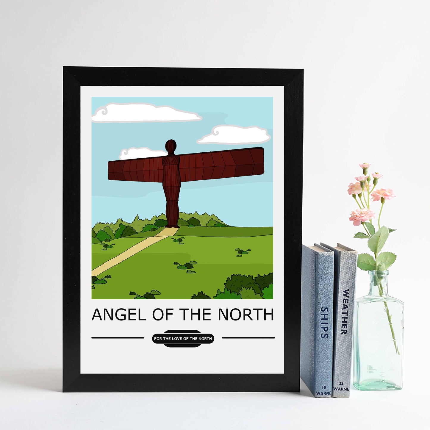 Angel of the North Vintage Style Print - For The Love Of The North