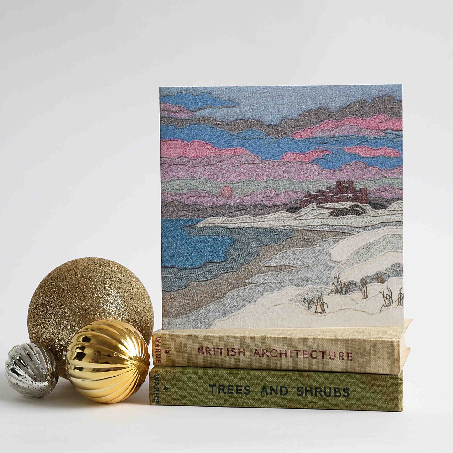 Bamburgh Castle in the Snow card - For The Love Of The North