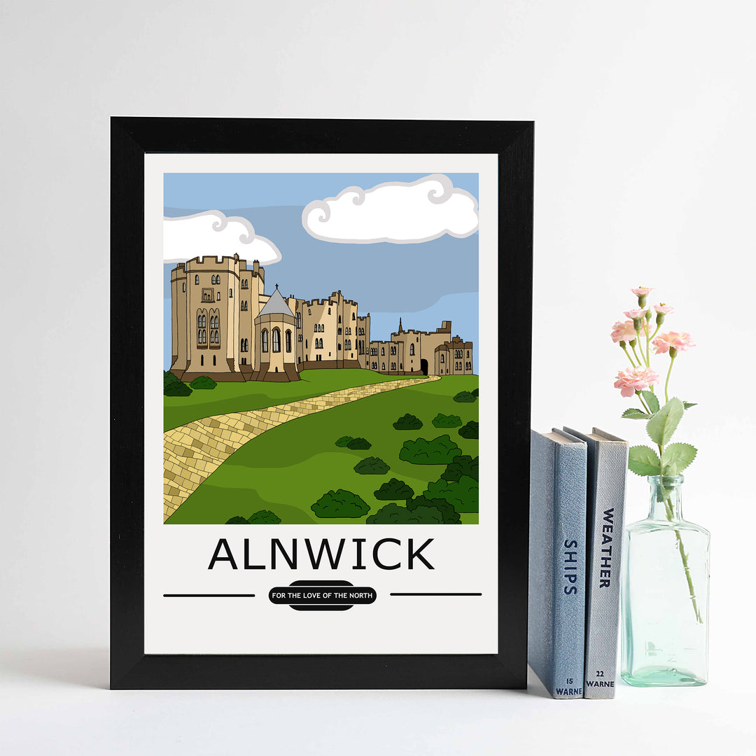 Alnwick Castle Vintage A4 unframed print