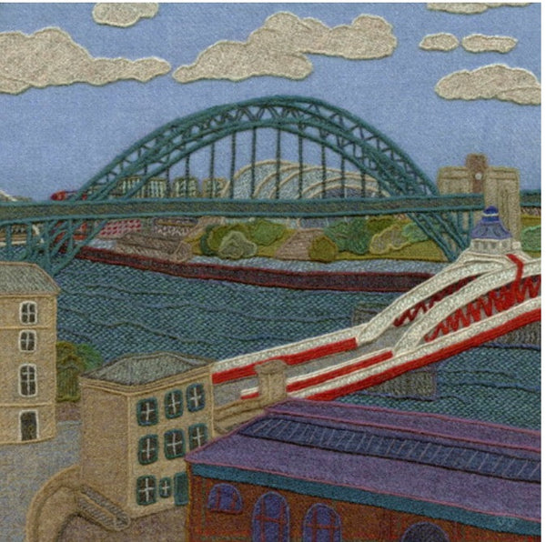 Stitched picture showing the Tyne Bridge