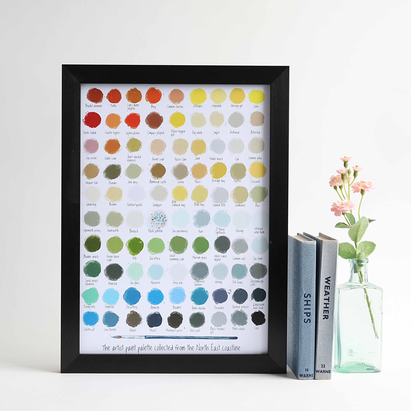 The North East Coastline Artist’s Palette Print - For The Love Of The North