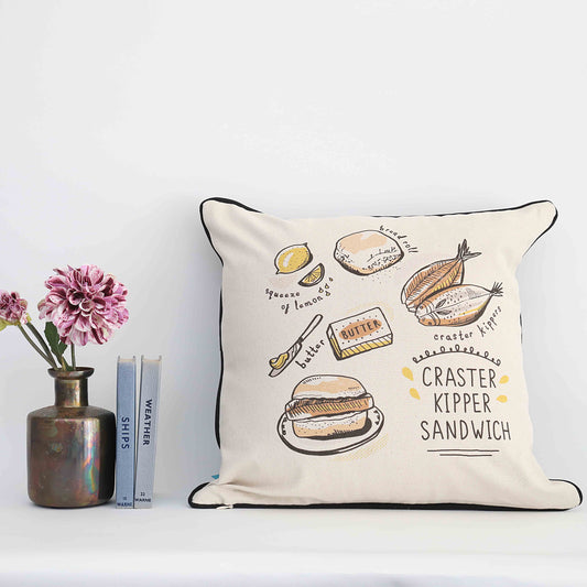 Craster Kipper Sandwich Eco Cushion - For The Love Of The North