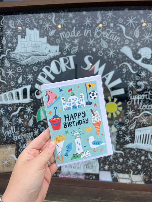 Happy Birthday from Whitley Bay Greeting Card