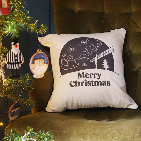 Angel of the North at Christmas Eco Cushion - For The Love Of The North