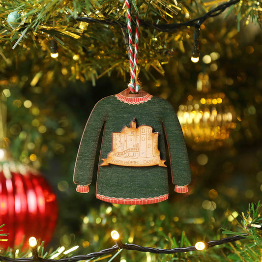 Warkworth Castle Christmas Jumper Decoration - For The Love Of The North