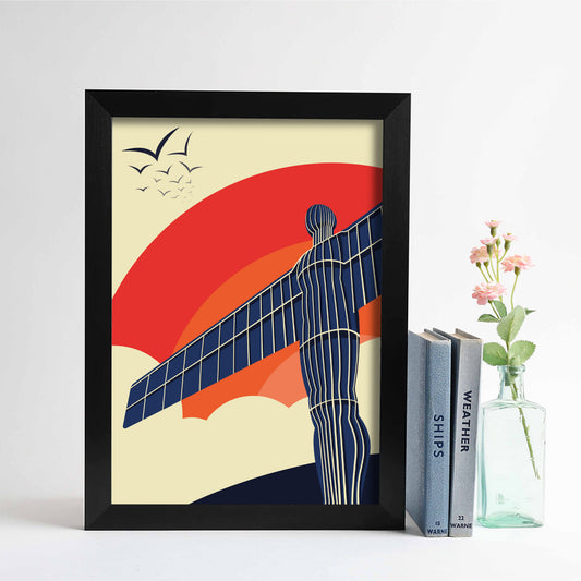 Angel of the North at Sunset Print - For The Love Of The North