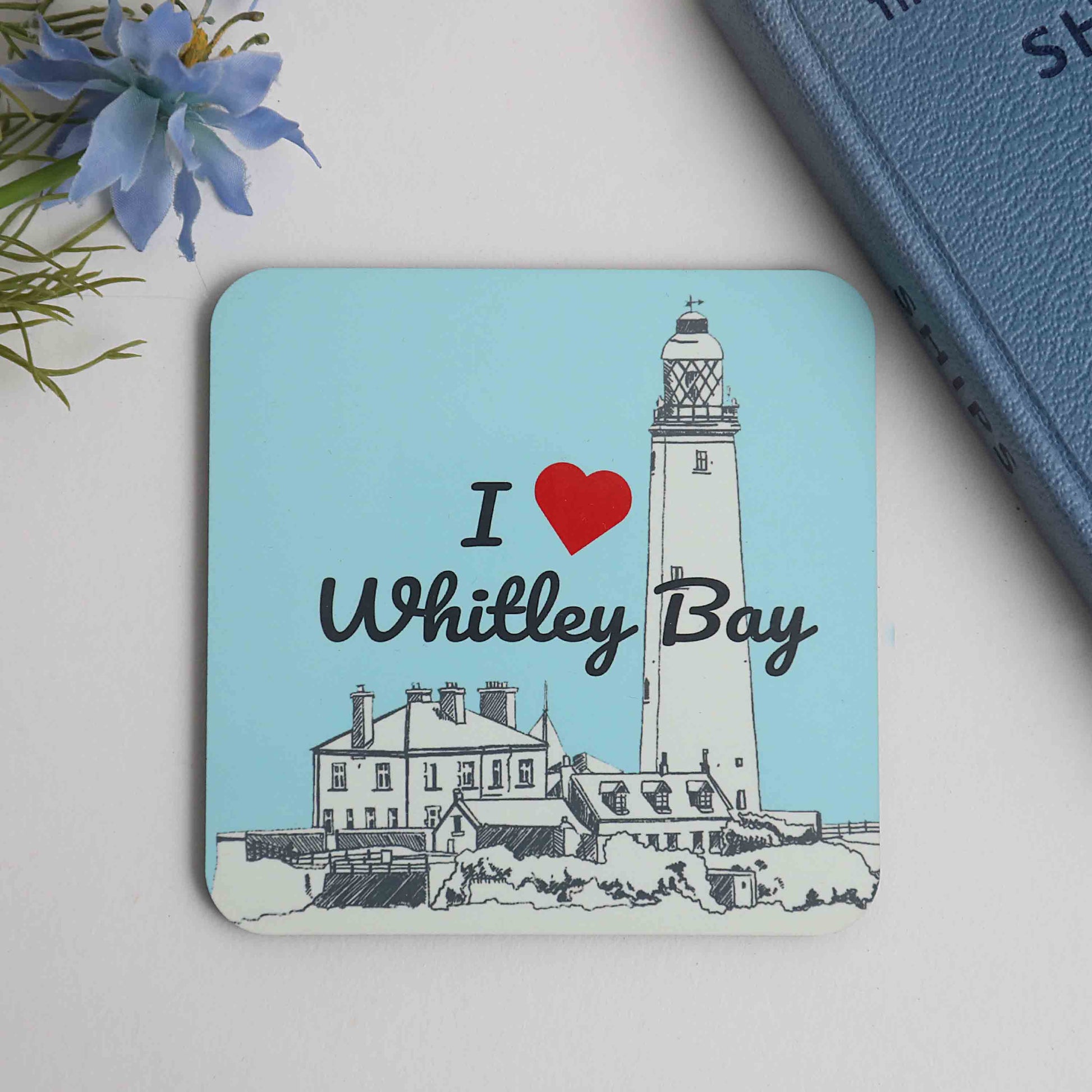 St Mary’s Lighthouse - I ❤️ Whitley Bay coaster - For The Love Of The North