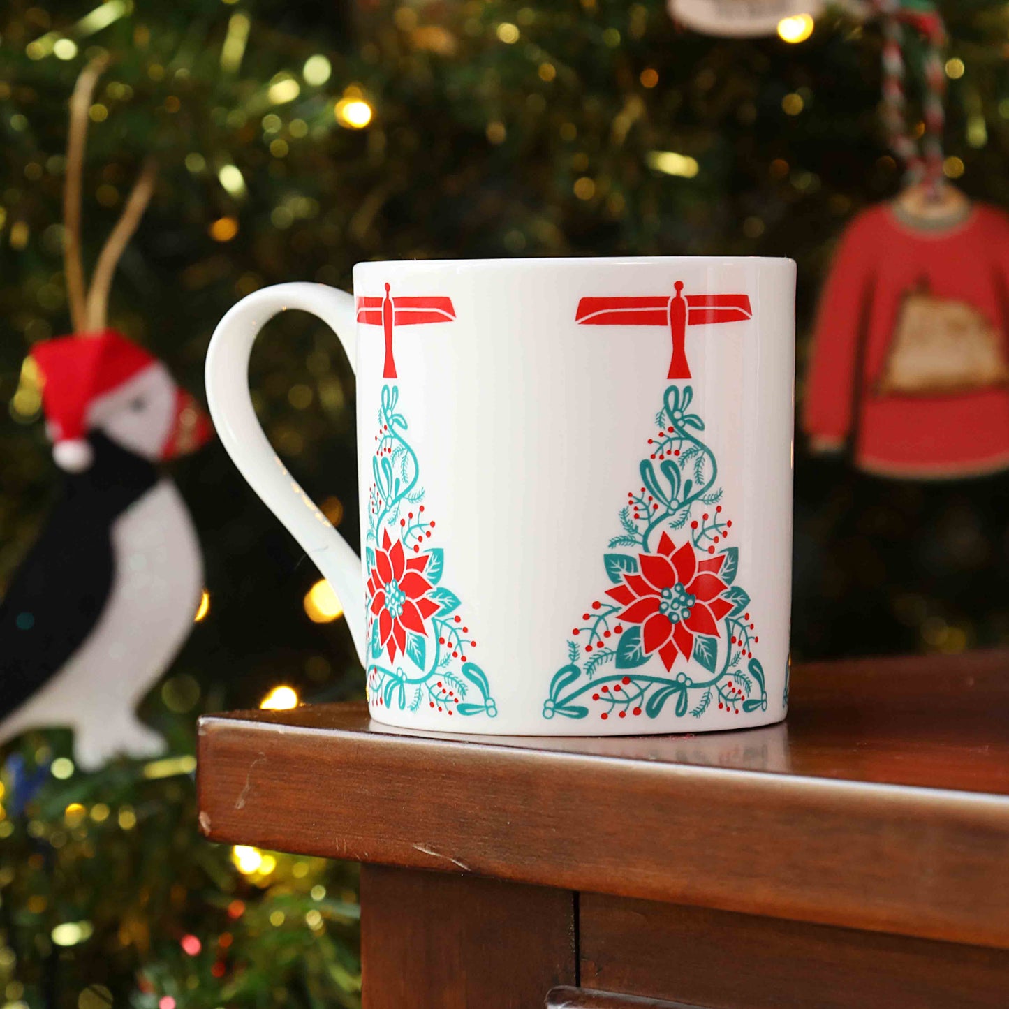 Angel of the North Christmas China Mug