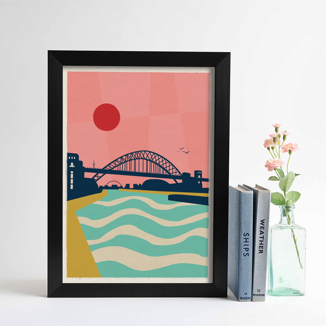 Tyne Bridge at sunset unframed print
