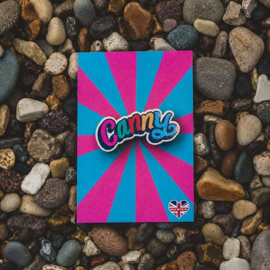 Canny Wooden Pin Badge