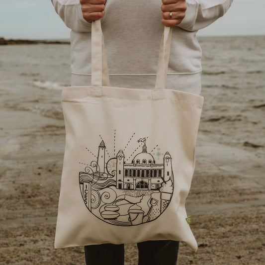Celebrating Whitley Bay Organic Cotton Tote Bag