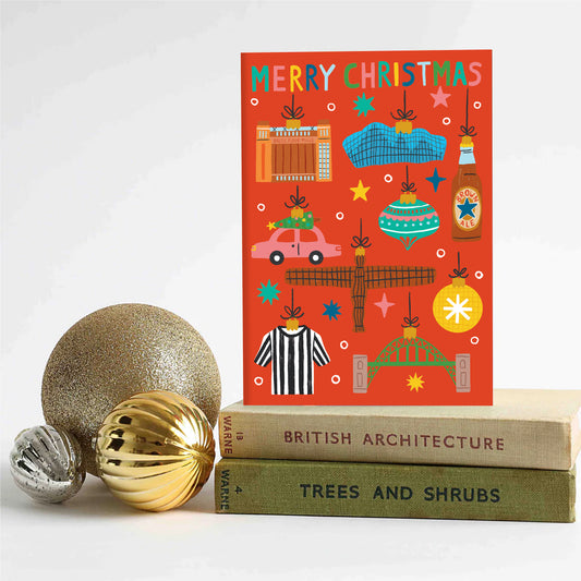 Icons of Newcastle Christmas card - For The Love Of The North