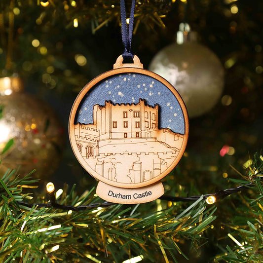 Durham Castle Snow Globe Decoration - For The Love Of The North