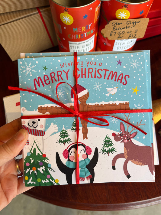 Pack of 8 Wishing you a Merry Christmas cards