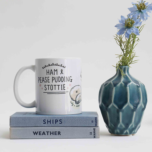 Ham and Pease Pudding Stottie Ceramic Mug - For The Love Of The North