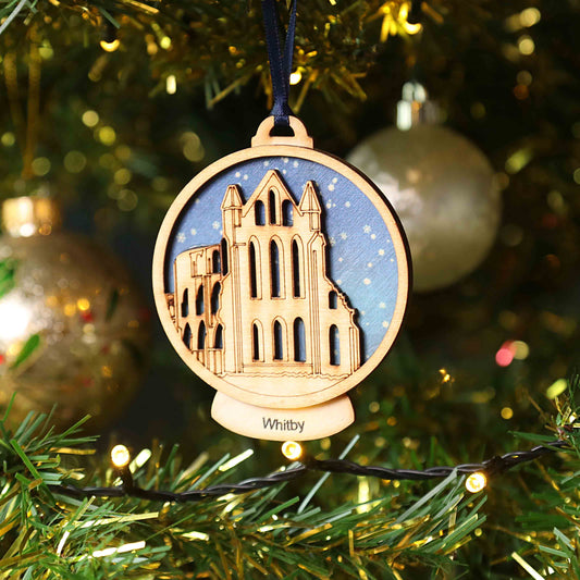 Whitby Abbey Snow Globe Decoration - For The Love Of The North