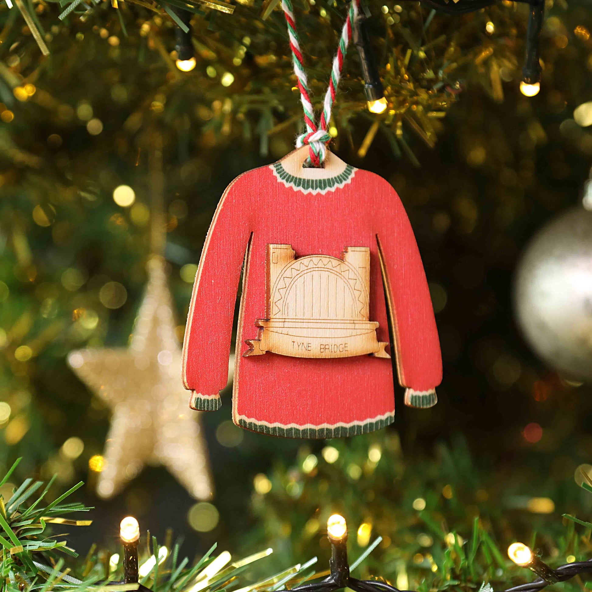 Tyne Bridge Christmas Jumper Decoration - For The Love Of The North