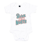Load image into Gallery viewer, Born in the North organic cotton babygrow