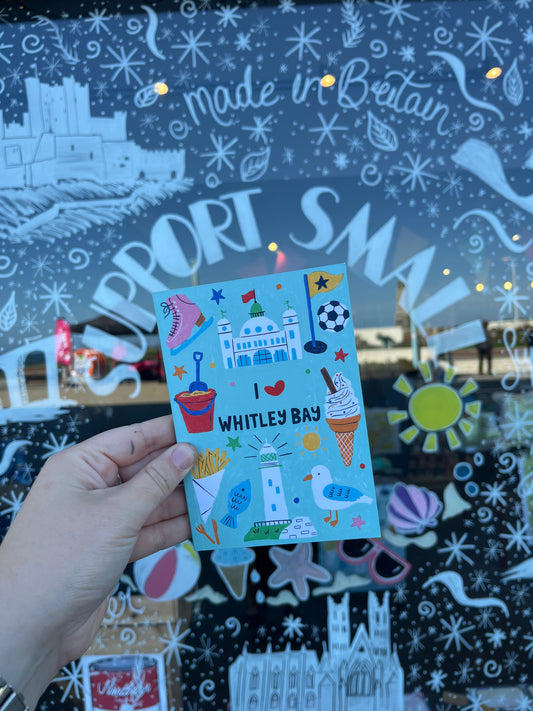 I love Whitley Bay A6 notebook