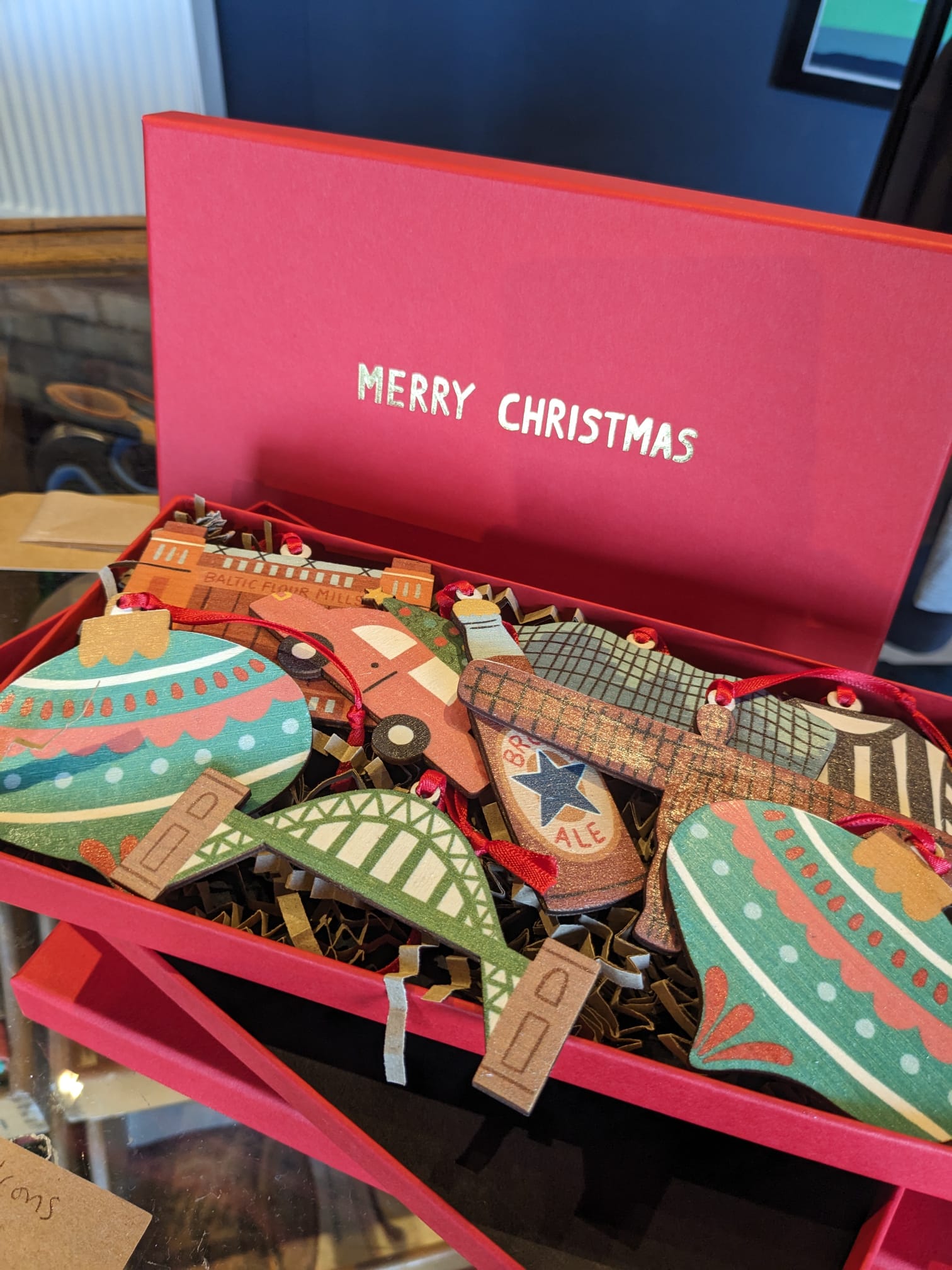 Icons of Newcastle & Gateshead Wooden Christmas decoration set - For The Love Of The North