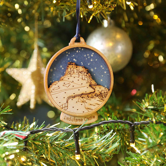 Lindisfarne Castle Snow Globe Decoration - For The Love Of The North