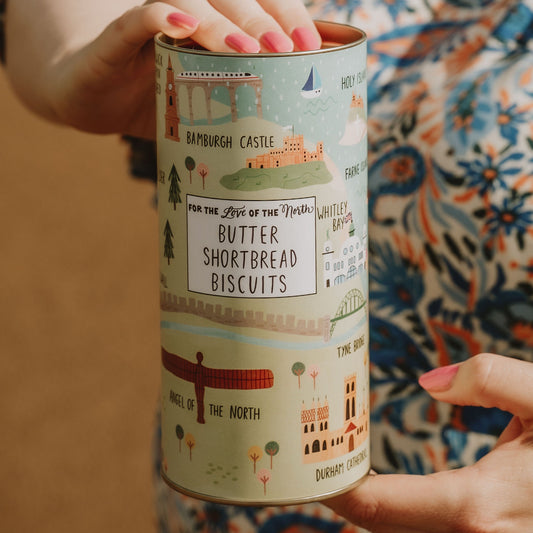 Northumbria Map Butter Shortbread Biscuits
