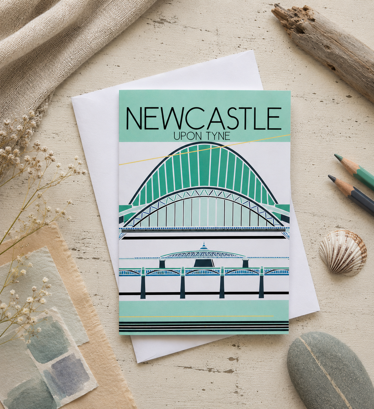 Newcastle Upon Tyne Bridges Card