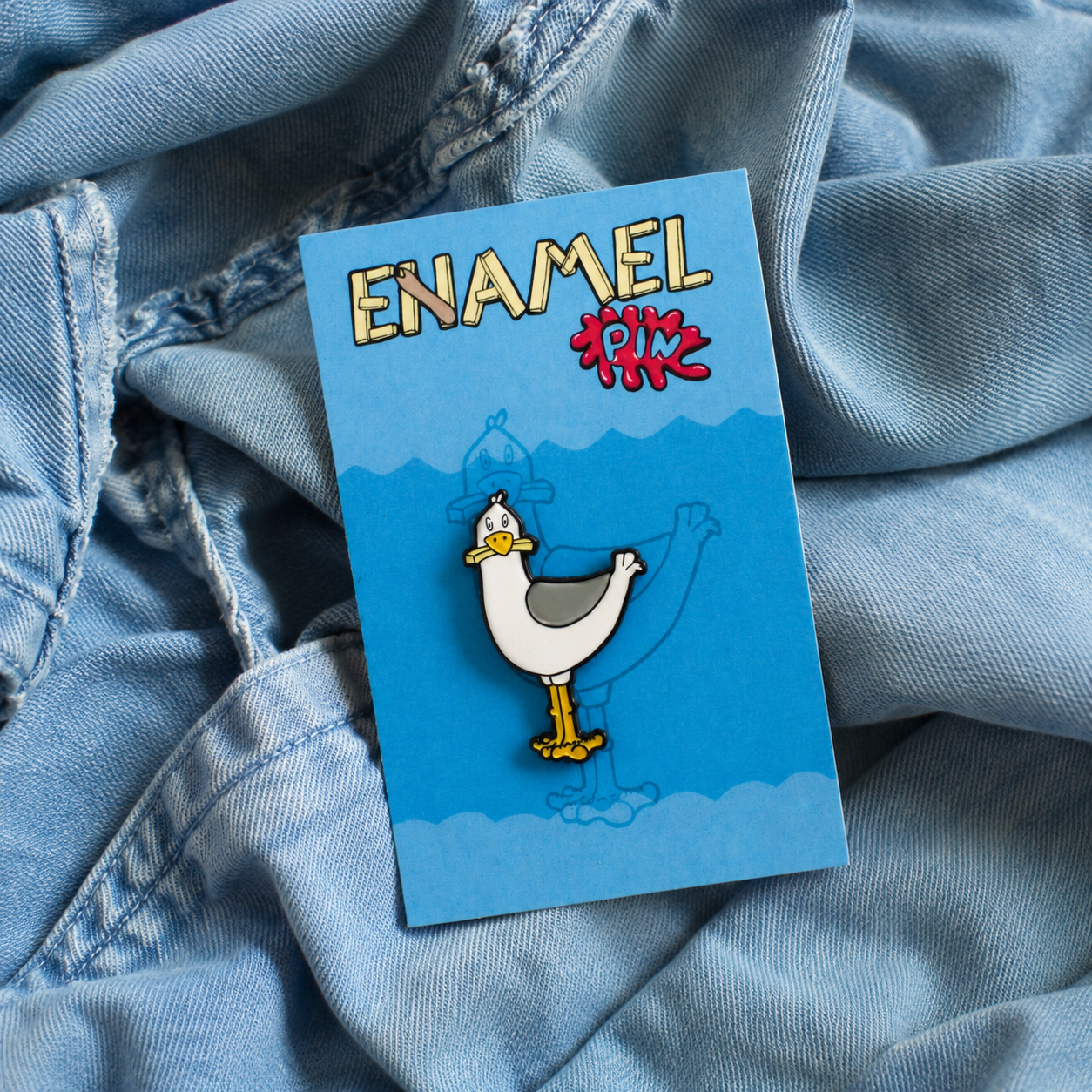 Seagull pin badge