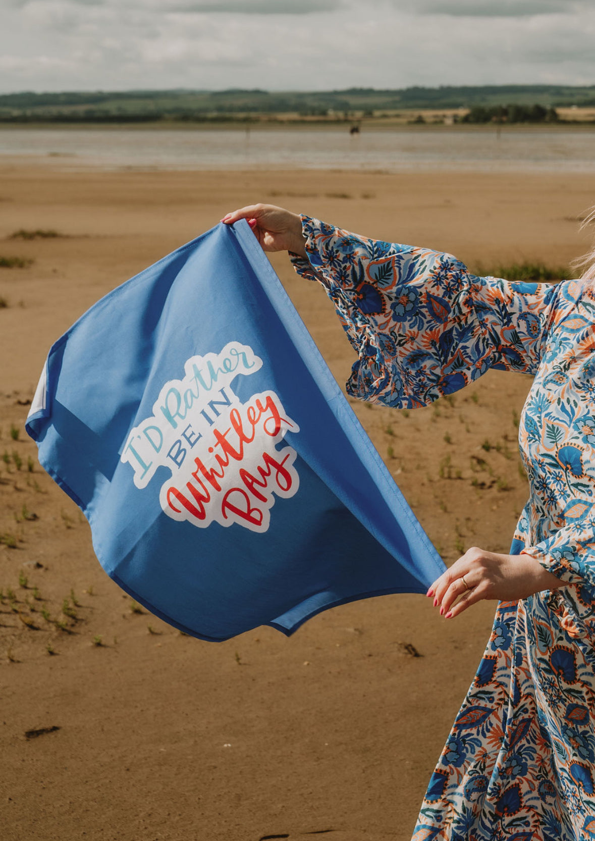 I’d Rather Be In Whitley Bay Tea Towel - 100% Organic Cotton