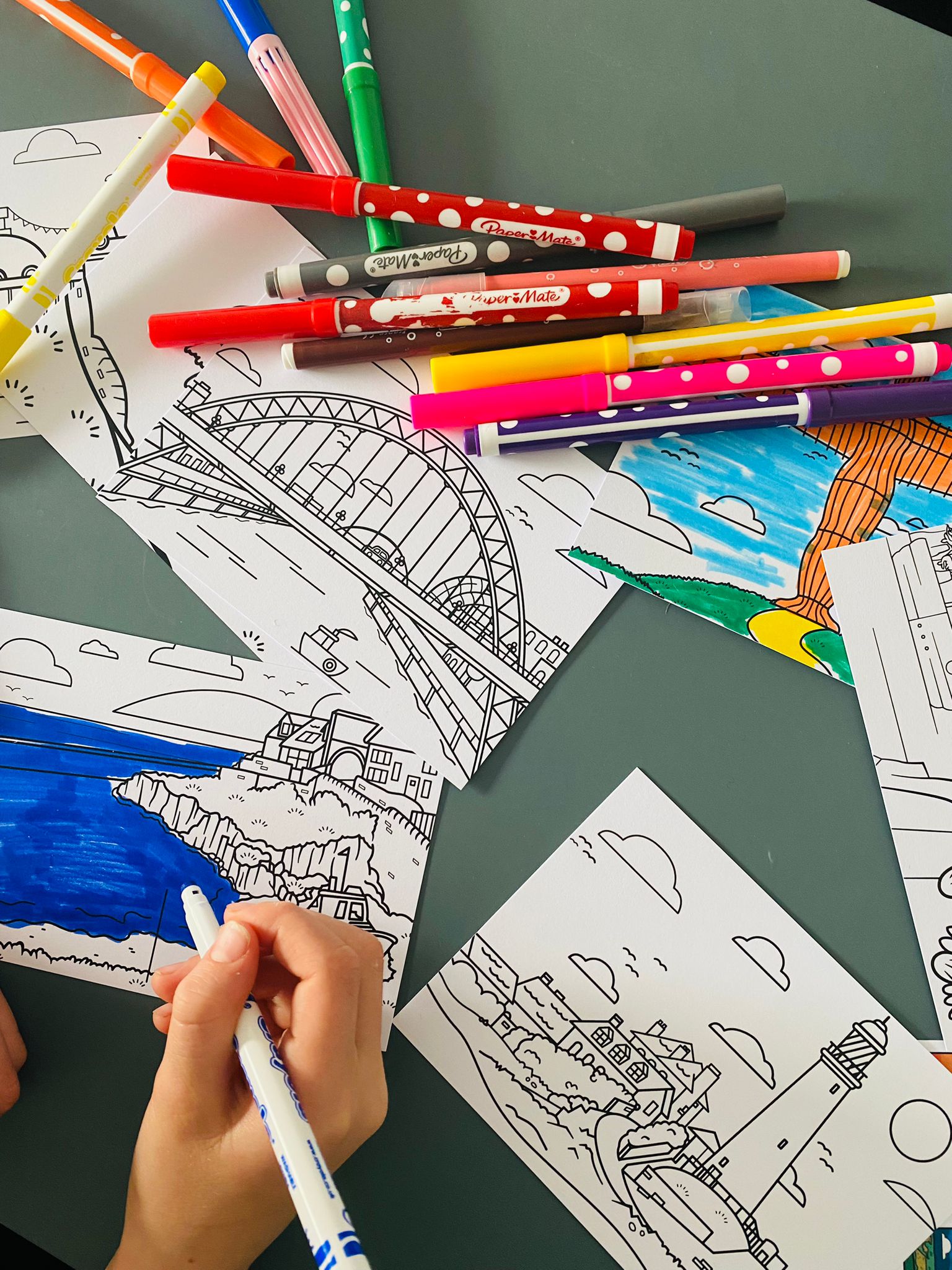 Set of 10 colouring postcards - For The Love Of The North