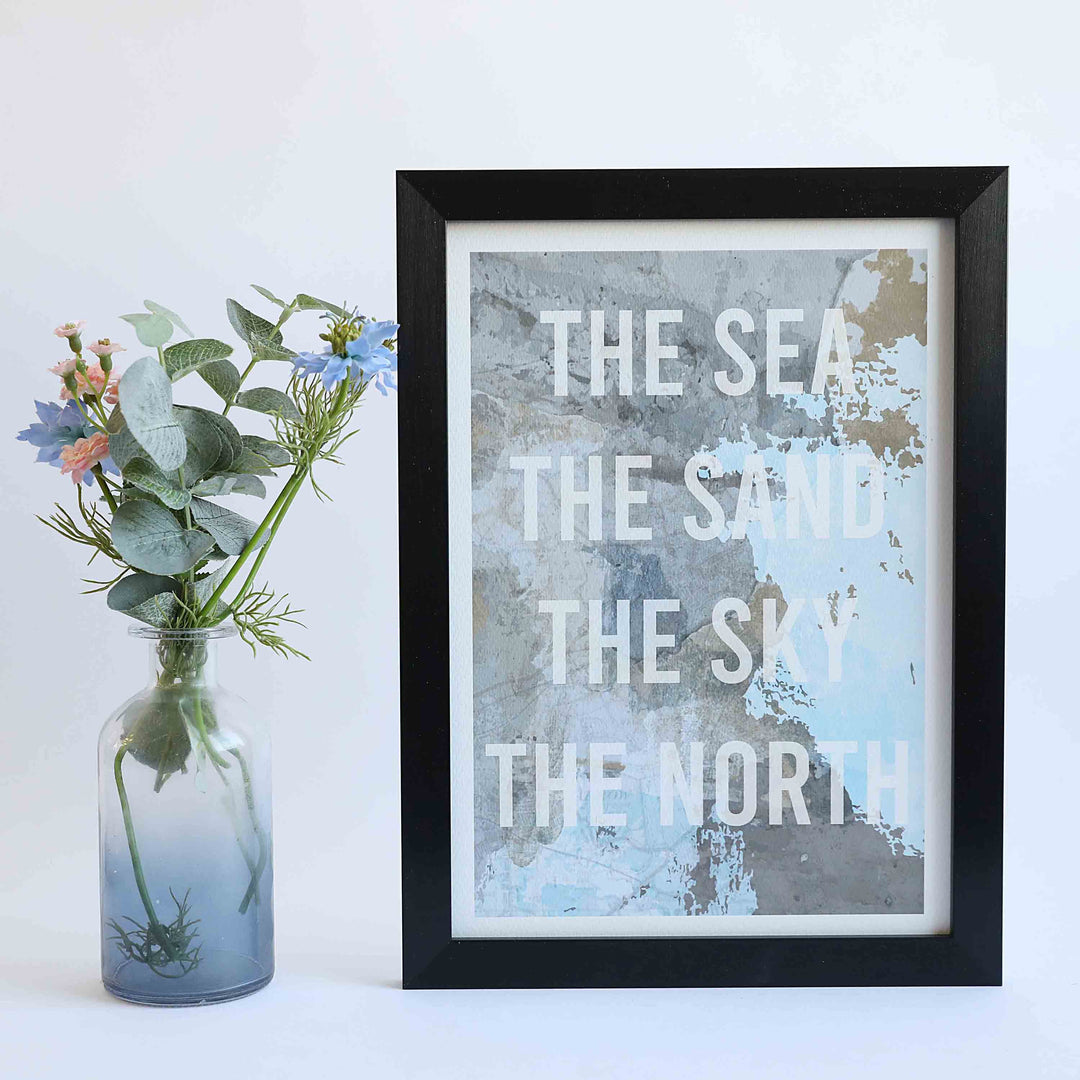 The Sea The Sand The Sky The North unframed print